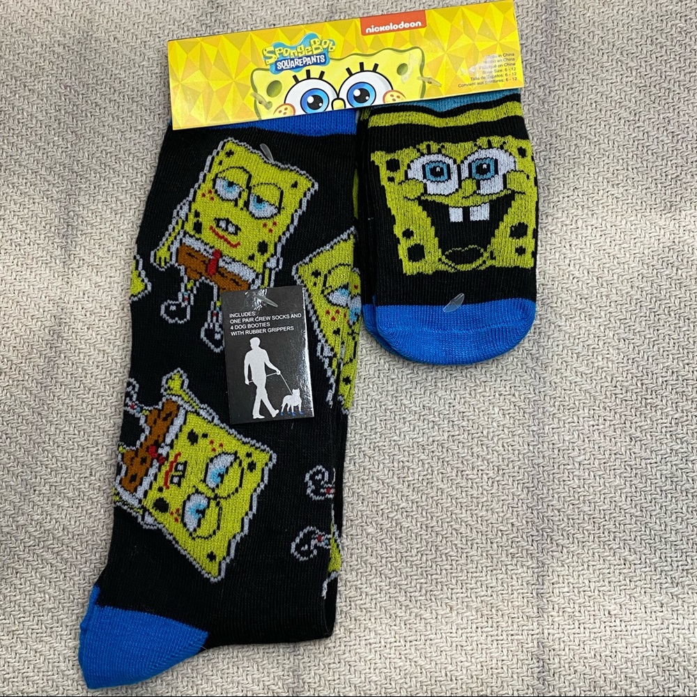 Nickelodeon Spongebob Squarepants Matching Dog & Human Socks NWT Gift